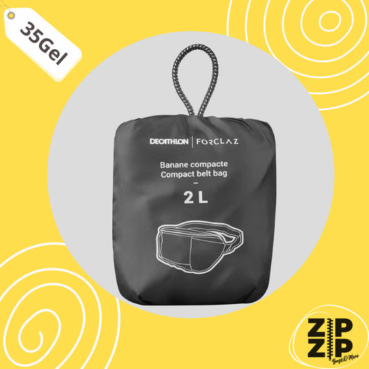 კომპაქტური შავი წელჩანთა – "Pocket Explorer"